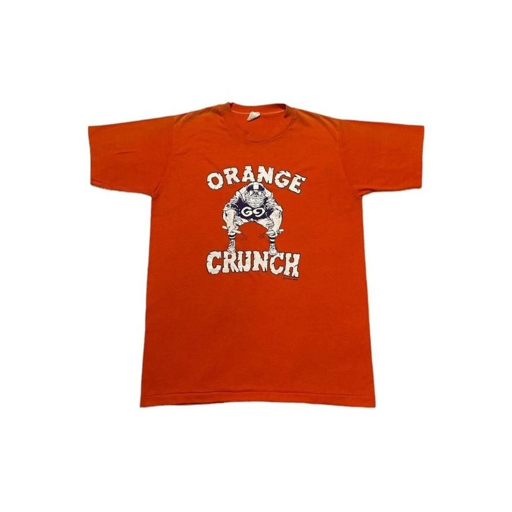 Vintage Orange Crunch Football T-Shirt